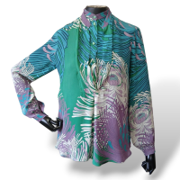 Blusa Gucci em Seda Estampada - 36