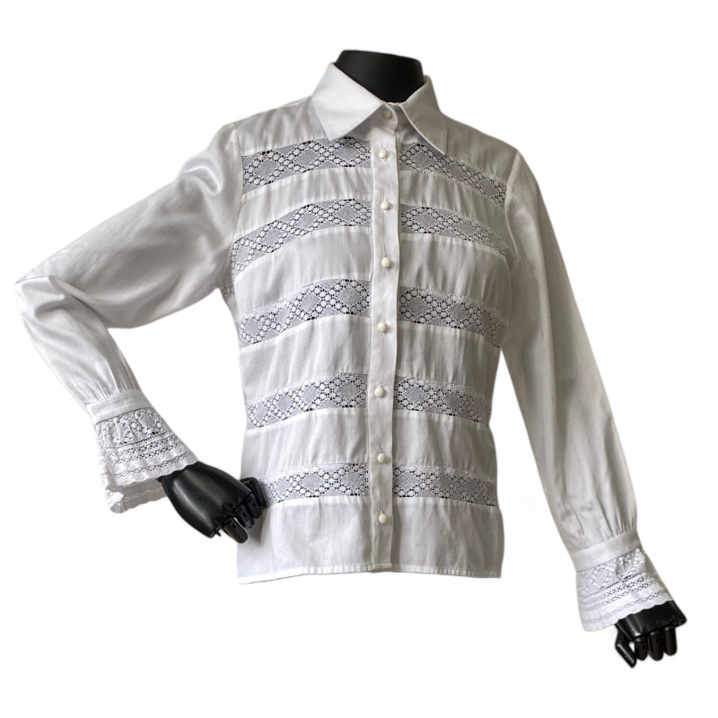 Camisa Lu Monteiro Branca com Renda-38