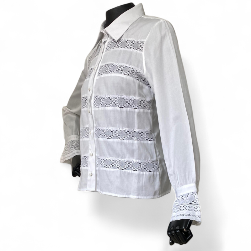 Camisa Lu Monteiro Branca com Renda-38