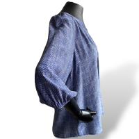 Camisa de Seda Joie Azul e Branca