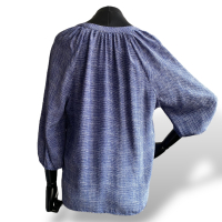 Camisa de Seda Joie Azul e Branca