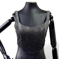 Top Nati Vozza Preta com Strass-G