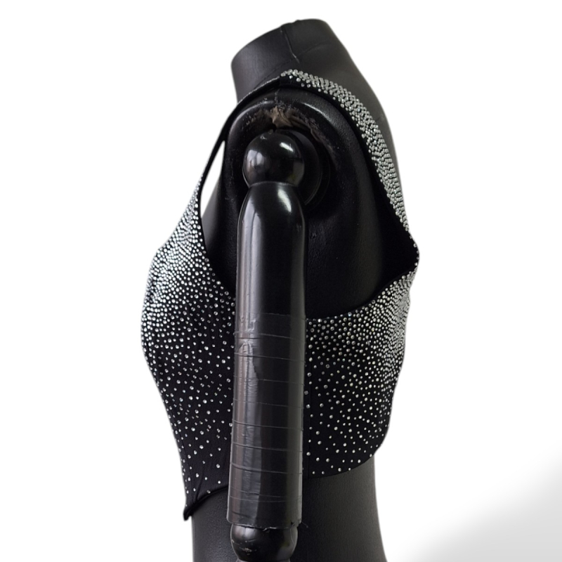 Top Nati Vozza Preta com Strass-G