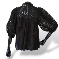 Blusa Ulla Johnson Renda Preta-38