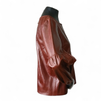 Blusa Patricia Viera Couro Marrom