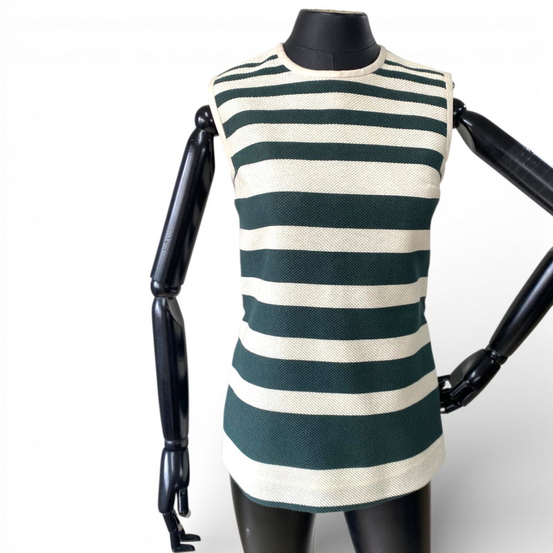 Regata Derek Lam Listras Verde e Off White-38