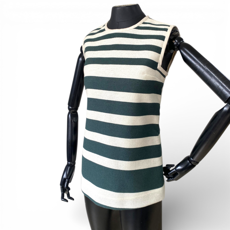 Regata Derek Lam Listras Verde e Off White-38