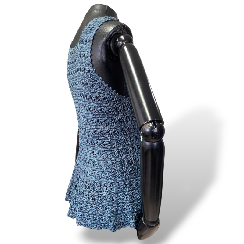 Regata em Crochê Giovana Dias Cinza-P