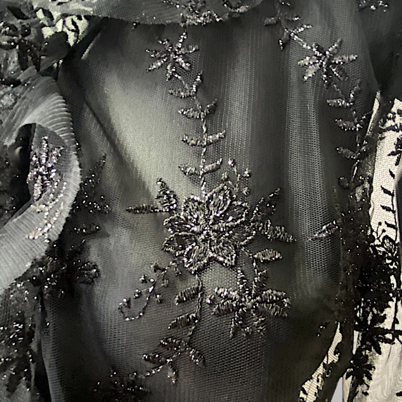 Blusa Lilly Sarti de Renda Preta-38