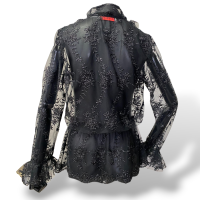 Blusa Lilly Sarti de Renda Preta-38 Blusa Lilly Sarti de Renda Preta-38