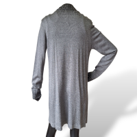 Cardigan Le Lis Blanc Cinza com Cristais-M Cardigan Le Lis Blanc Cinza com Cristais-M