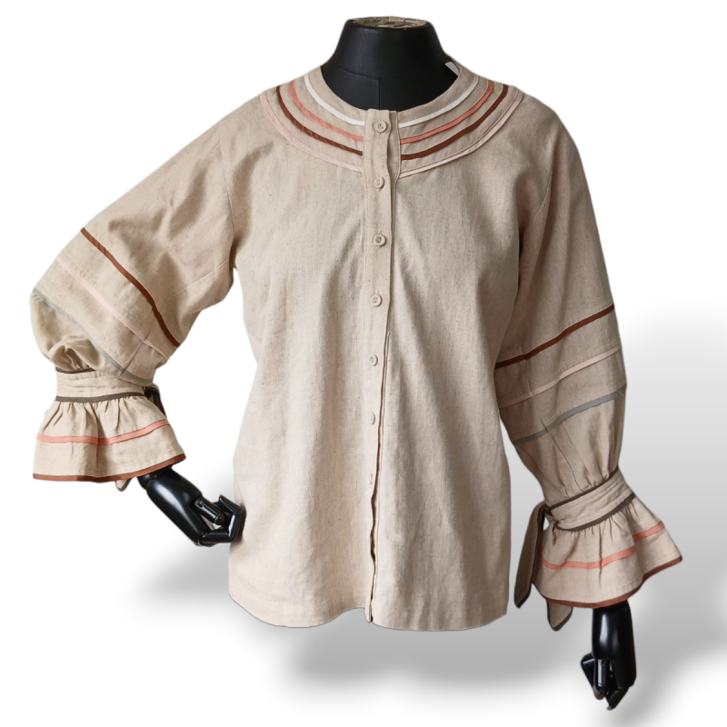 Blusa Framed Bege em Linho-36