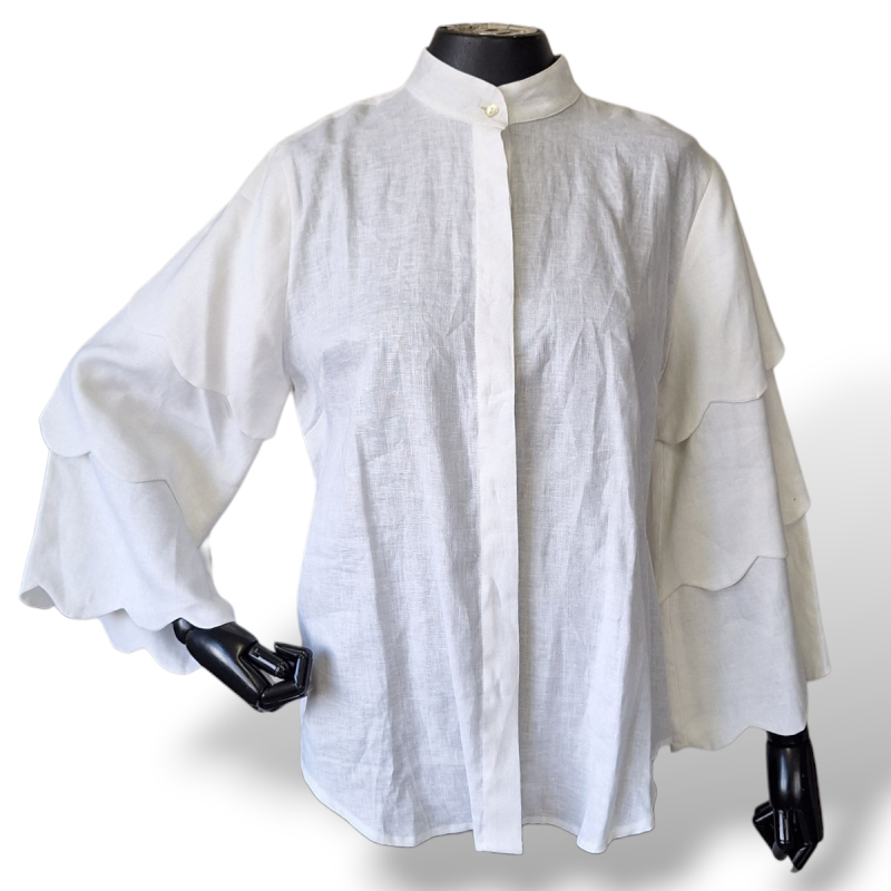 Camisa LMG Branca Detalhe Manga-38 Camisa LMG Branca Detalhe Manga-38