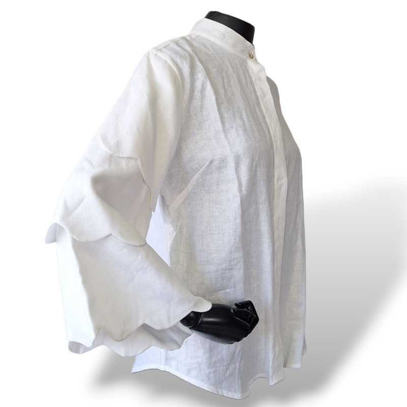 Camisa LMG Branca Detalhe Manga-38 Camisa LMG Branca Detalhe Manga-38