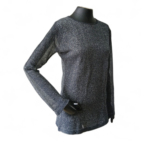 Blusa NK Store Segunda Pele Prata com Preto-G