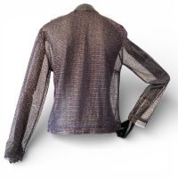 Blusa NK Store de Tule Preta e Dourada-38