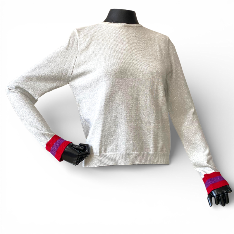 Malha NK Store com Lurex Prata-M