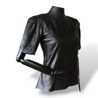 Blusa Patricia Motta Couro Preta - 38 Blusa Patricia Motta Couro Preta - 38