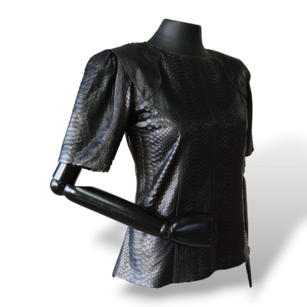 Blusa Patricia Motta Couro Preta - 38 