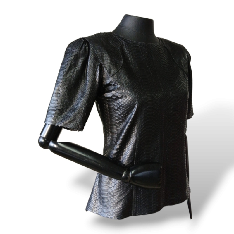 Blusa Patricia Motta Couro Preta - 38 