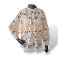 Blusa Paula Raia Rendada Creme - 36 