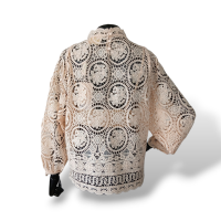 Blusa Paula Raia Rendada Creme - 36 