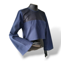 Blusa Cropped Paula Raia Marinho - 38 Blusa Cropped Paula Raia Marinho - 38