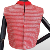 Blusa Paula Raia Vermelha Sem Manga com Gola-38