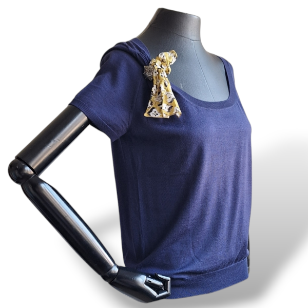 Camiseta Louis Vuitton Azul com Laço - P