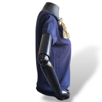 Camiseta Louis Vuitton Azul com Laço - P