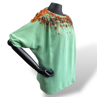 Blusa Miu Miu Verde Bordada - 40