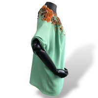 Blusa Miu Miu Verde Bordada - 40