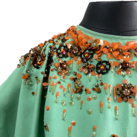 Blusa Miu Miu Verde Bordada - 40