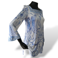 Blusa Emilio Pucci Azul e Branca-38