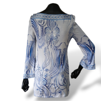Blusa Emilio Pucci Azul e Branca-38