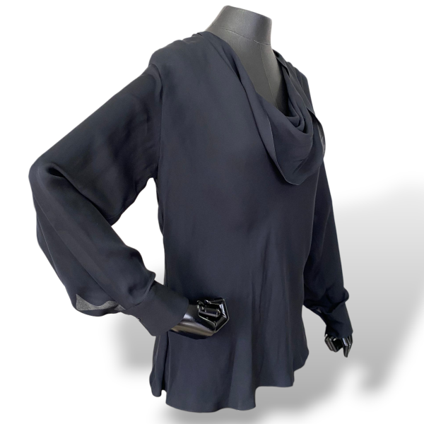 Blusa Emilio Pucci de Seda Preta -36