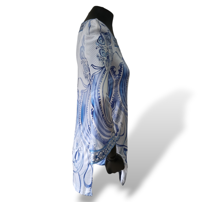 Blusa Emilio Pucci Azul e Branca-38