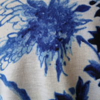 Blusa Roberto Cavalli Azul Estampada - 38