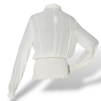 Camisa Sandro Barros Seda Off- White -36
