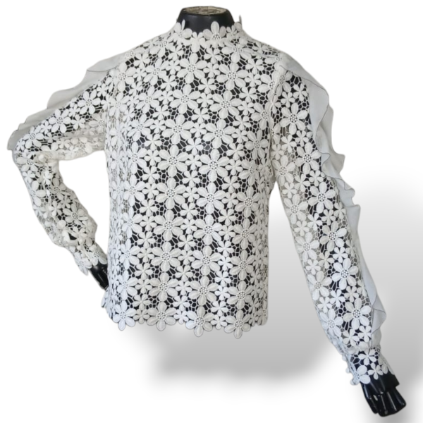 Camisa Self Portrait Rendada Branca-42