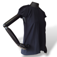 Blusa Stella McCartney em Seda Azul Marinho-36 Blusa Stella McCartney em Seda Azul Marinho-36