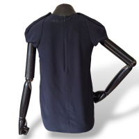 Blusa Stella McCartney em Seda Azul Marinho-36 Blusa Stella McCartney em Seda Azul Marinho-36