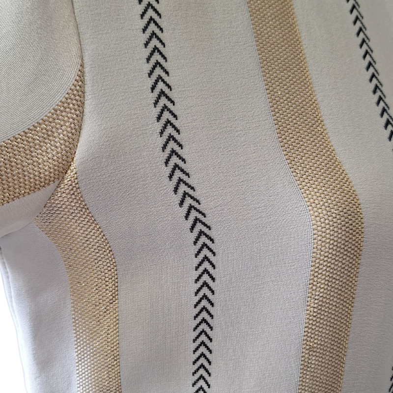 Blusa Stella McCartney Listrada com Lurex Dourado-38