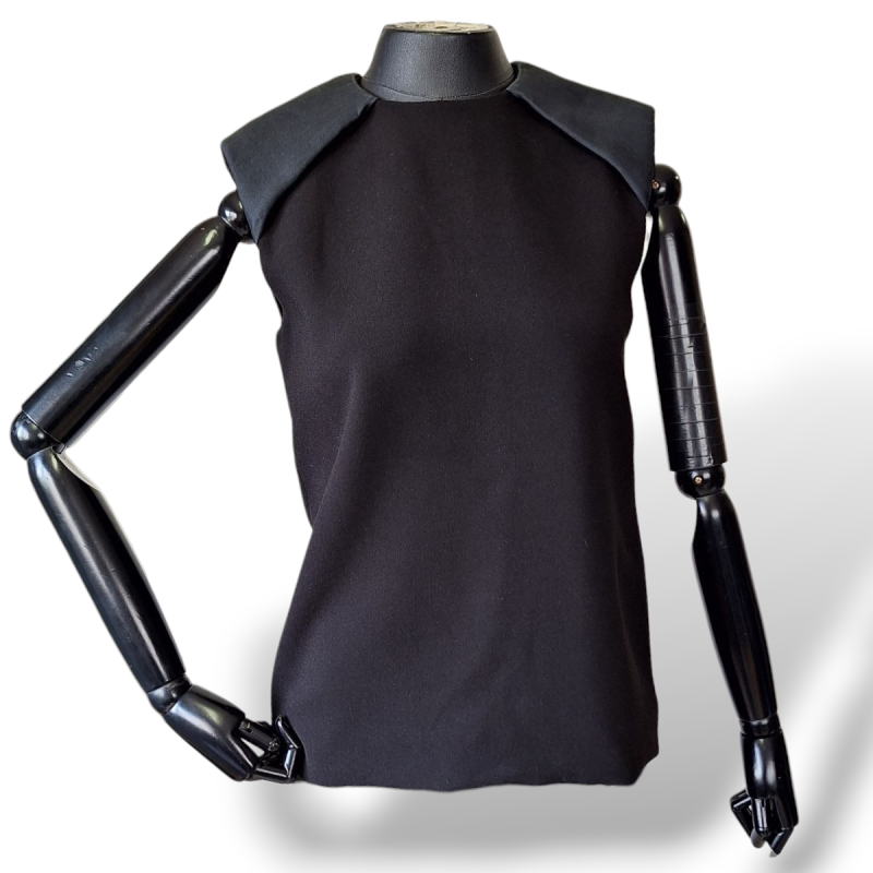 Blusa Celine Com Ombreiras Pretas-36 Blusa Celine Com Ombreiras Pretas-36