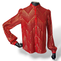 Blusa Talie NK Vermelha com Lurex Dourado-36