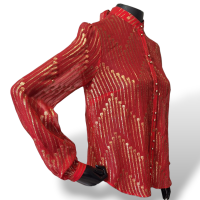 Blusa Talie NK Vermelha com Lurex Dourado-36