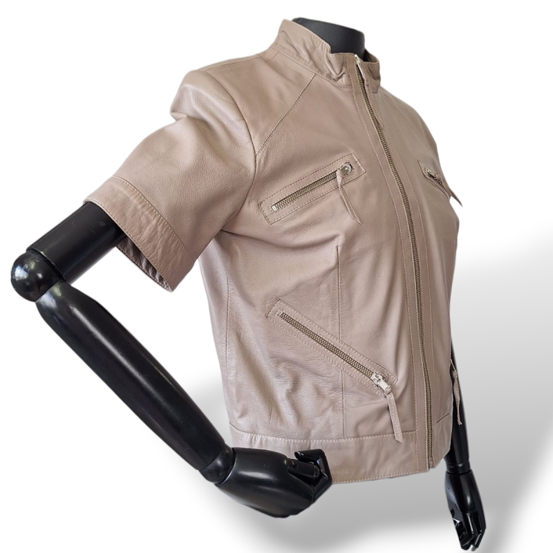 Blusa Talie NK Couro Fendi com Bolsos-40 Blusa Talie NK Couro Fendi com Bolsos-40