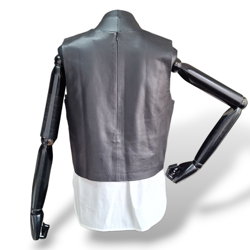 Blusa Theory Couro Preto - M