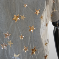 Blusa Valentino Em Tule Com Bordados De Estrelas Dourada-40