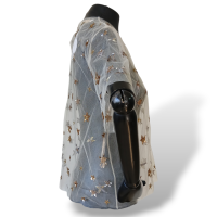 Blusa Valentino Em Tule Com Bordados De Estrelas Dourada-40